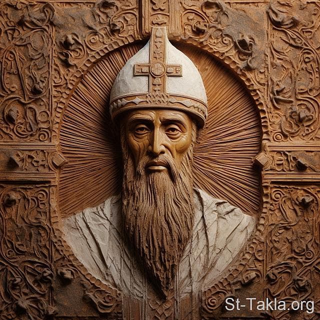 St-Takla.org Image: His Holiness Pope Kalavtianos, Coptic Orthodox Pope #9 - AI art, idea and edit by Michael Ghaly for St-Takla.org, October 2023. صورة في موقع الأنبا تكلا: قداسة البابا كلاديانوس البطريرك التاسع من بطاركة الكرازة المرقسية: 9. - فن بالذكاء الاصطناعي، فكرة وتعديل مايكل غالي لموقع الأنبا تكلاهيمانوت، أكتوبر 2023 م.