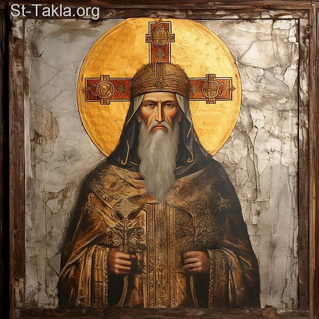 St-Takla.org Image: His Holiness Pope Yaraklas, Coptic Orthodox Pope #13 - AI art, idea and edit by Michael Ghaly for St-Takla.org, October 2023. صورة في موقع الأنبا تكلا: قداسة البابا ياروكلاس البطريرك الثالث عشر من بطاركة الكرازة المرقسية: 13. - فن بالذكاء الاصطناعي، فكرة وتعديل مايكل غالي لموقع الأنبا تكلاهيمانوت، أكتوبر 2023 م.