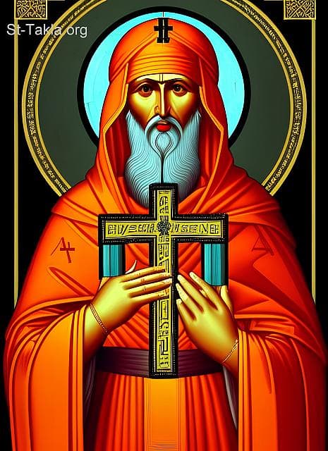 St-Takla.org Image: His Holiness Pope Sanotius (Shenouda I), Coptic Orthodox Pope #55 - AI art, idea and edit by Michael Ghaly for St-Takla.org, October 2023. صورة في موقع الأنبا تكلا: قداسة البابا شنوده الأول البطريرك الخامس والخمسون من بطاركة الكرازة المرقسية: 55. - فن بالذكاء الاصطناعي، فكرة وتعديل مايكل غالي لموقع الأنبا تكلاهيمانوت، أكتوبر 2023 م.