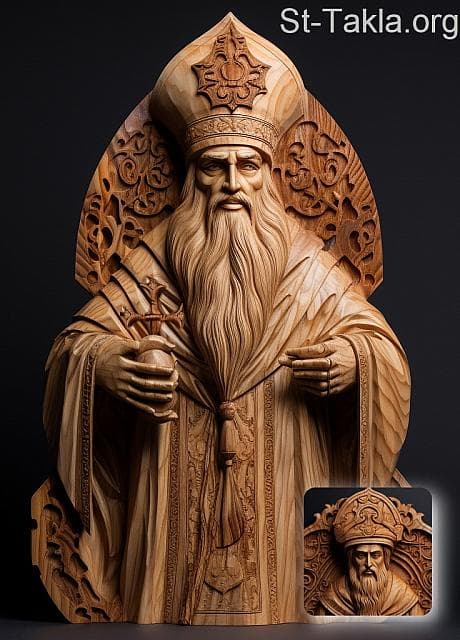 St-Takla.org Image: His Holiness Pope Gabriel III, Coptic Orthodox Pope #77, and with him the 78th Patriarch who was ordained at the same time! - AI art, idea and edit by Michael Ghaly for St-Takla.org, October 2023. صورة في موقع الأنبا تكلا: قداسة البابا غبريال الثالث البطريرك السابع والسبعون من بطاركة الكرازة المرقسية: 77، ويظهر معه البطريرك 78 الذي سيم في نفس عصره. - فن بالذكاء الاصطناعي، فكرة وتعديل مايكل غالي لموقع الأنبا تكلاهيمانوت، أكتوبر 2023 م.