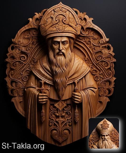 St-Takla.org Image: His Holiness Pope Yoannis VII, Coptic Orthodox Pope #78, and with him appears the 77th Patriarch who was ordained at the same time! - AI art, idea and edit by Michael Ghaly for St-Takla.org, October 2023. صورة في موقع الأنبا تكلا: قداسة البابا يوأنس السابع البطريرك الثامن والسبعون من بطاركة الكرازة المرقسية: 78، ويظهر معه البطريرك 77 الذي سيم في نفس عصره. - فن بالذكاء الاصطناعي، فكرة وتعديل مايكل غالي لموقع الأنبا تكلاهيمانوت، أكتوبر 2023 م.