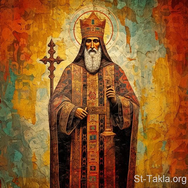 St-Takla.org Image: His Holiness Pope Gabriel IV, Coptic Orthodox Pope #86 - AI art, idea and edit by Michael Ghaly for St-Takla.org, October 2023. صورة في موقع الأنبا تكلا: قداسة البابا غبريال الرابع البطريرك السادس والثمانون من بطاركة الكرازة المرقسية: 86. - فن بالذكاء الاصطناعي، فكرة وتعديل مايكل غالي لموقع الأنبا تكلاهيمانوت، أكتوبر 2023 م.