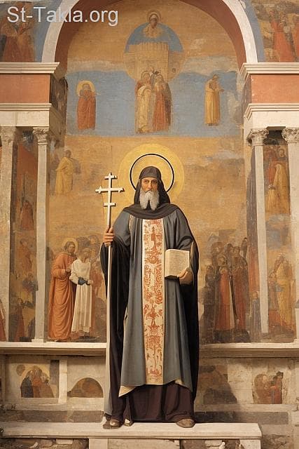 St-Takla.org Image: His Holiness Pope Gabriel VI, Coptic Orthodox Pope #91 - AI art, idea and edit by Michael Ghaly for St-Takla.org, October 2023. صورة في موقع الأنبا تكلا: قداسة البابا غبريال السادس البطريرك الحادي والتسعون من بطاركة الكرازة المرقسية: 91. - فن بالذكاء الاصطناعي، فكرة وتعديل مايكل غالي لموقع الأنبا تكلاهيمانوت، أكتوبر 2023 م.