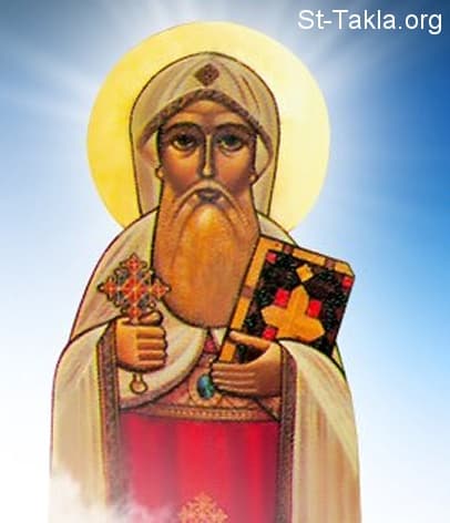 St-Takla.org Image: Modern Coptic icon of His Holiness Pope Dioscorus I of Alexandria. صورة في موقع الأنبا تكلا: أيقونة قبطية حديثة تصور قداسة البابا المعظم الأنبا ديسقورس الكبير بابا الإسكندرية.